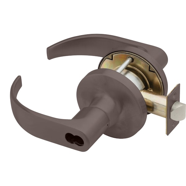 Grade 1 Entry Cylindrical Lock, SFIC Prep Less Core, Quantum Lever, Standard Rose, Dark Oxidized Sat